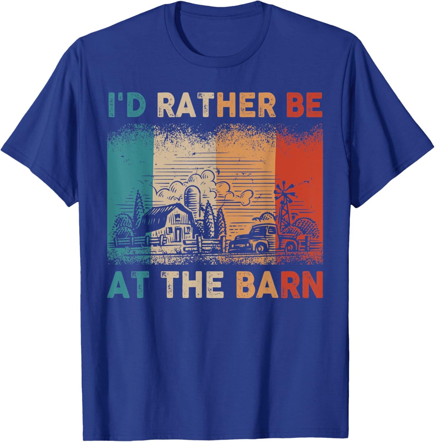 I'd rather be at the barn T-Shirt - T-Shirt | Royal