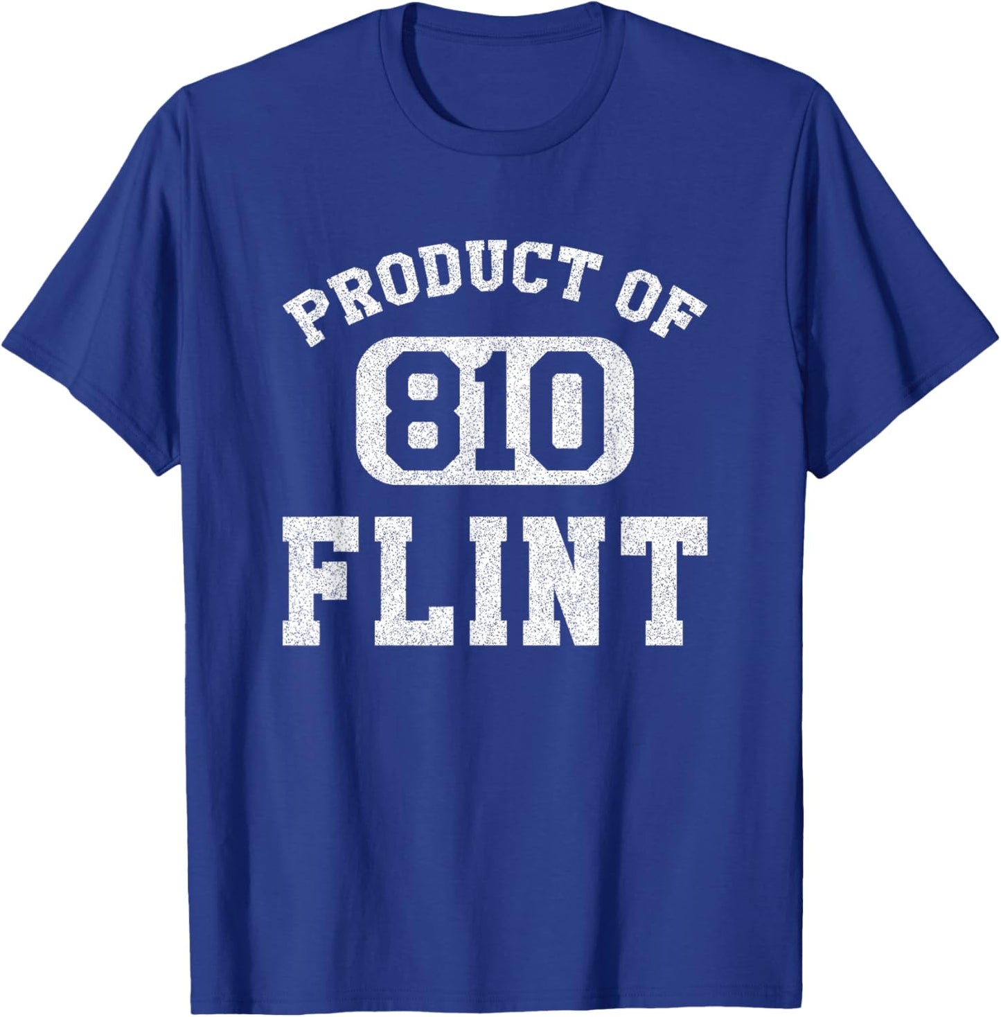 Flint Michigan Vintage Retro Area Code T-Shirt - T-Shirt | Royal