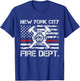 New York City NYC Fire Department Thin Red Line Fireman T-Shirt - T-Shirt | Royal