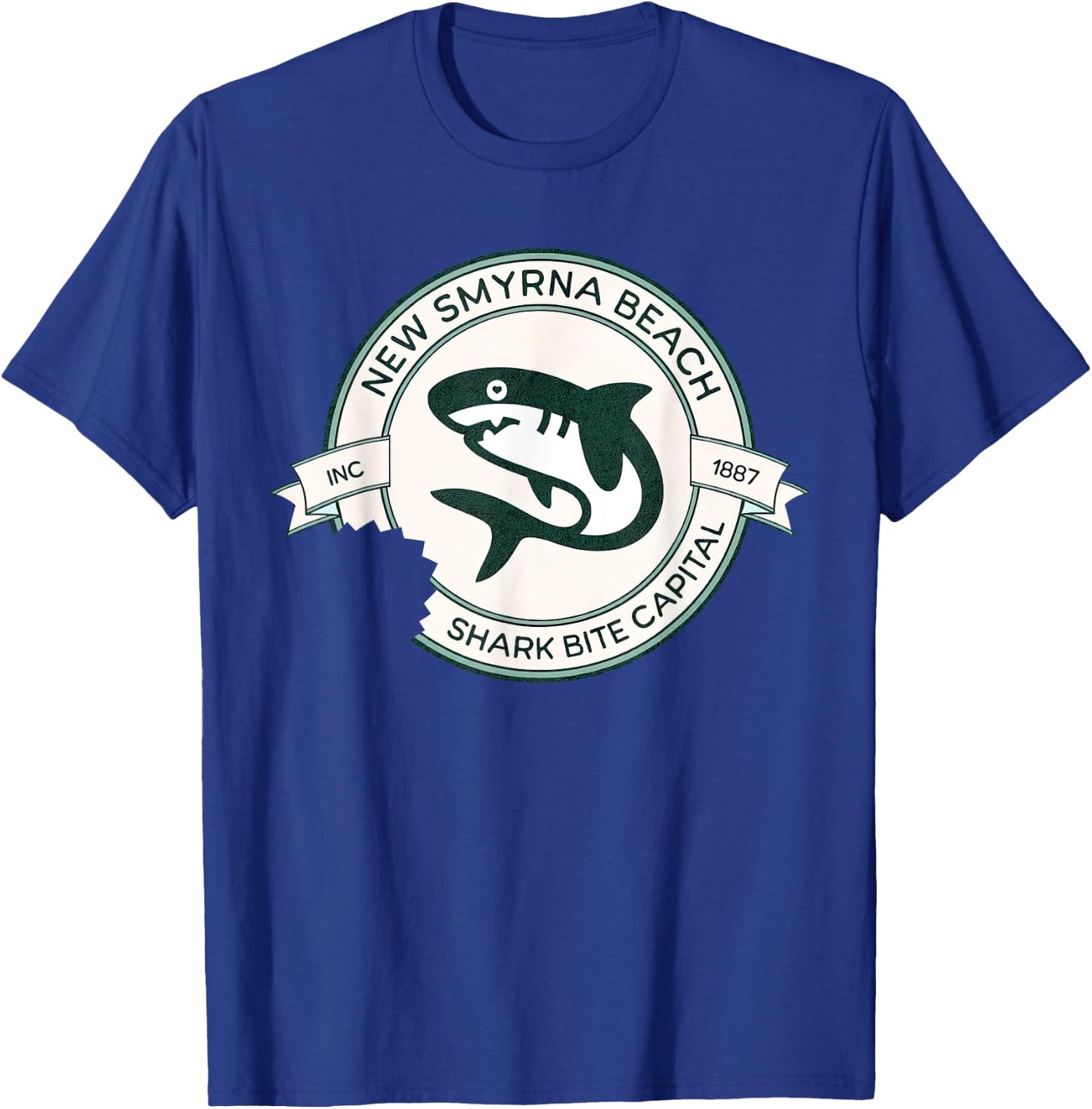 New Smyrna Beach: Shark Bite Capital Of The World Graphic Women Girls Kids T-Shirt - T-Shirt | Royal