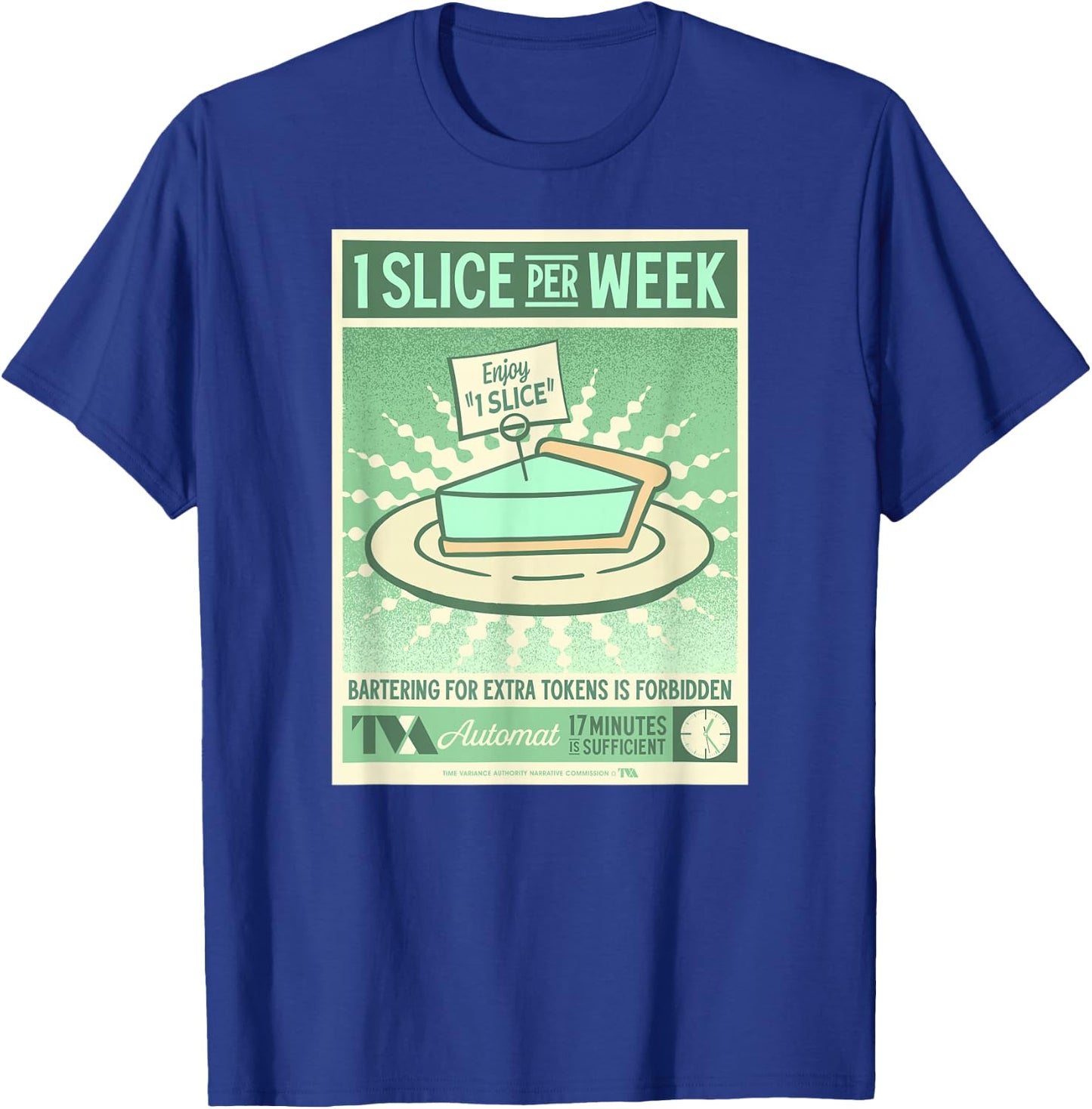 Marvel Studios Loki Season 2 TVA Automat 1 Slice of Pie MCU T-Shirt - T-Shirt | Royal