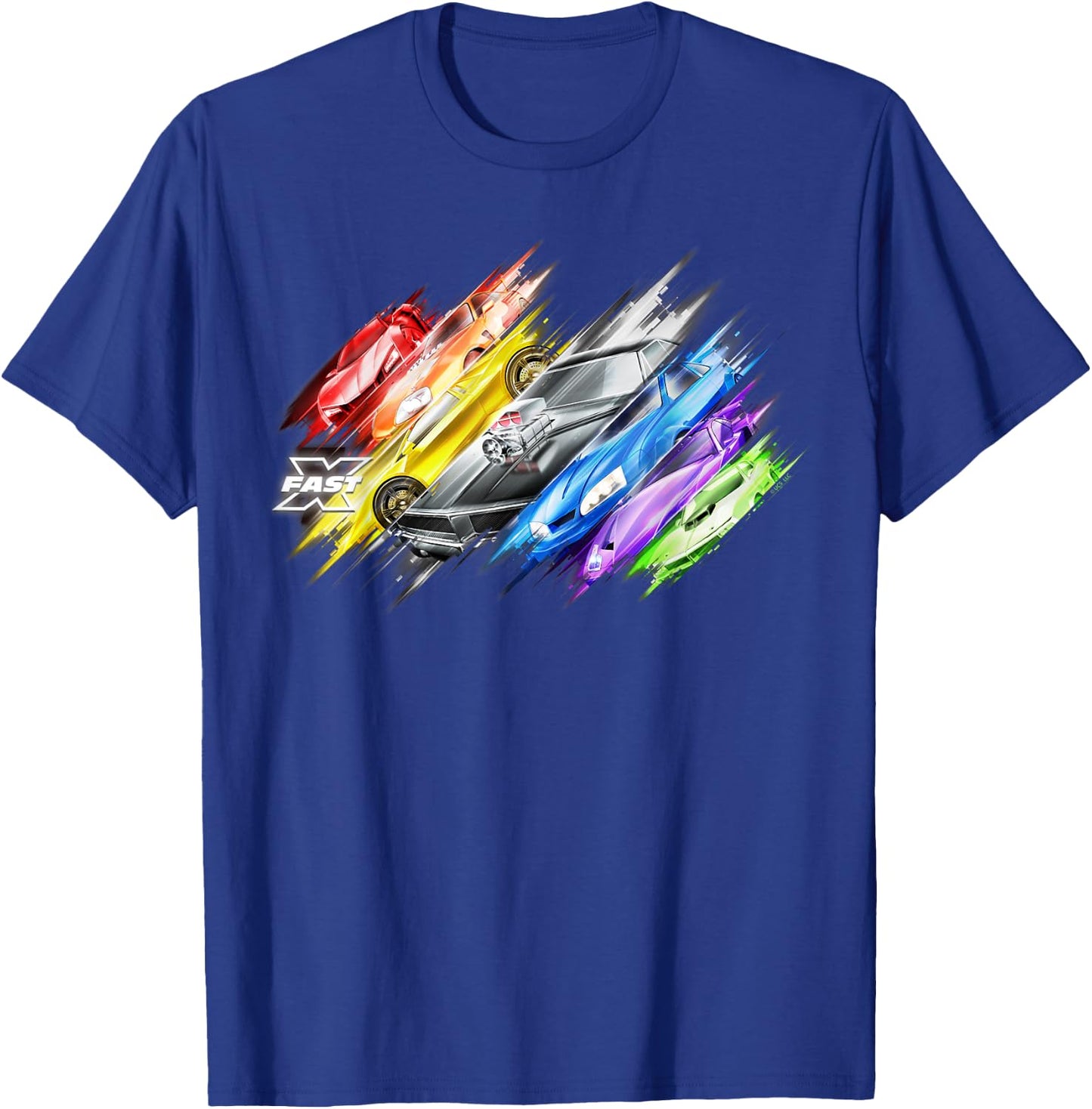 Fast X Multicolor Car T-Shirt - T-Shirt | Royal