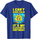 Mademark x SpongeBob SquarePants - I can't keep calm its My Eleventh Birthday 11th Birthday Boy T-Shirt - T-Shirt | Royal
