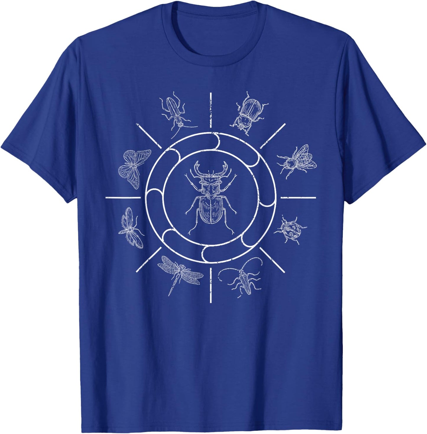 Insect Collection Entomology Biology Beetle T-Shirt - T-Shirt | Royal
