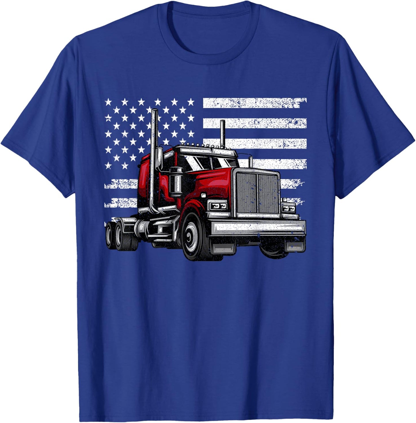 Cool Truck Design Women Trucker Vehicle Truck Driver T-Shirt - T-Shirt | Royal