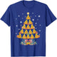 Pizza Christmas Tree Funny Pizza Christmas T-Shirt - T-Shirt | Royal
