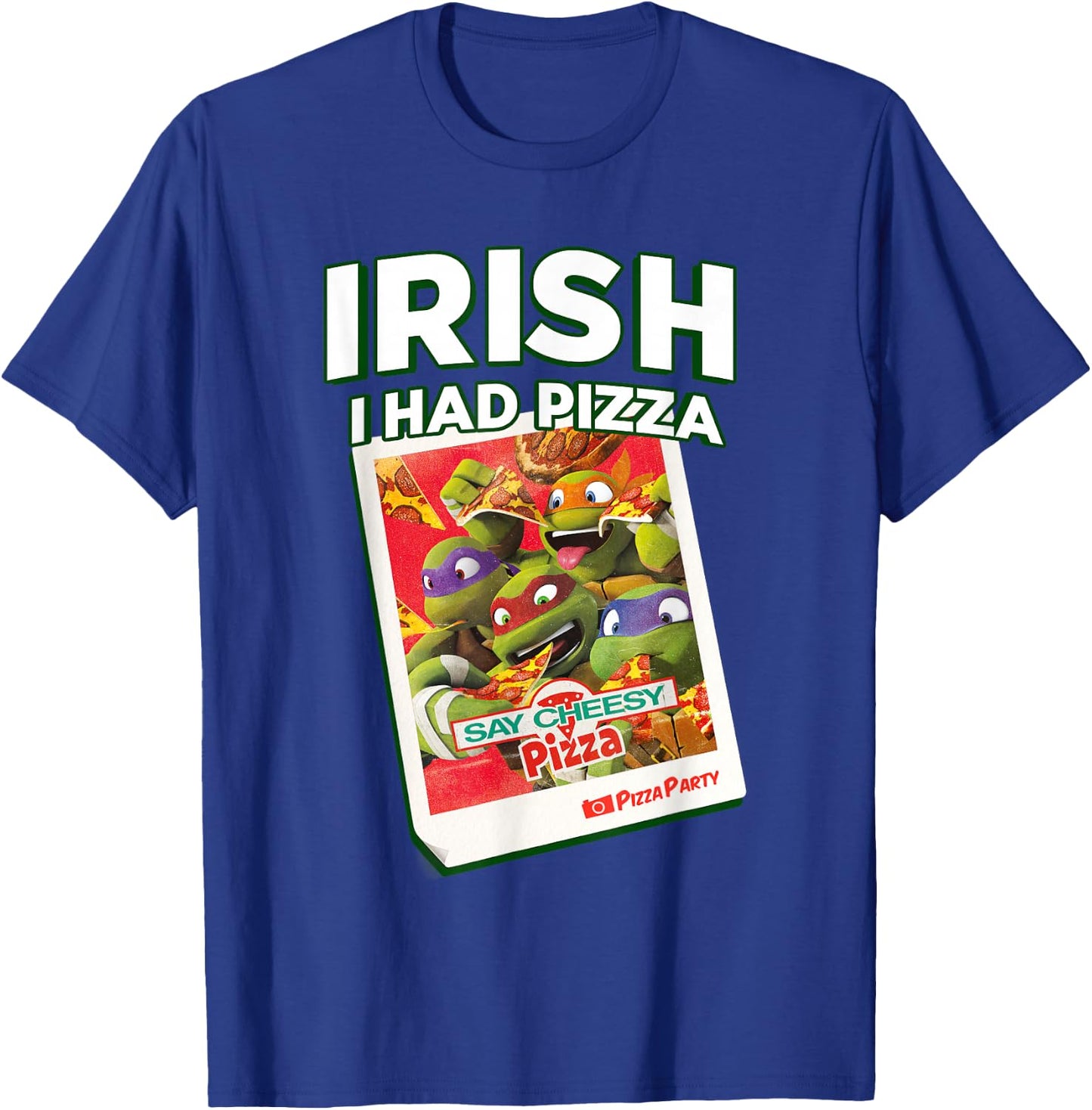 Teenage Mutant Ninja Turtles St. Patrick's Day Irish Pizza T-Shirt - T-Shirt | Royal