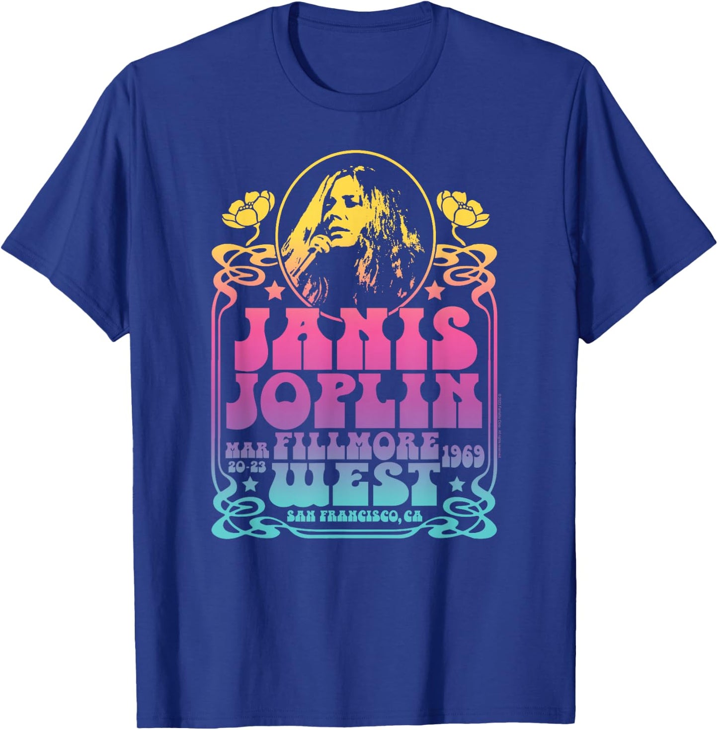 Janis Joplin - Fillmore West T-Shirt - T-Shirt | Royal