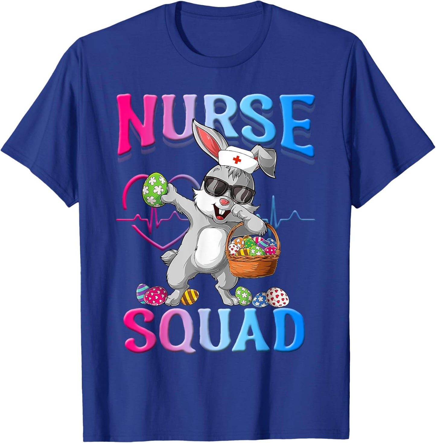 Cute Nurse Squad Easter Bunny T-Shirt - T-Shirt | Royal