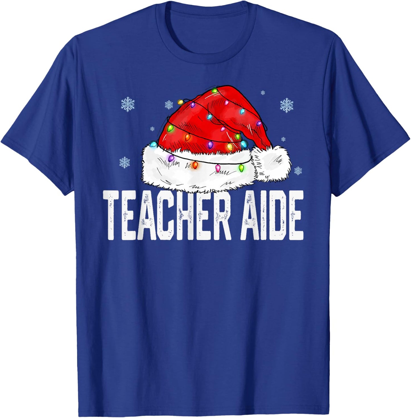 Teacher Aide Christmas Women Family Matching Group Xmas T-Shirt - T-Shirt | Royal