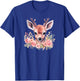 Fawn with Flowers Pink Deer Illustration Cute Deer T-Shirt - T-Shirt | Royal