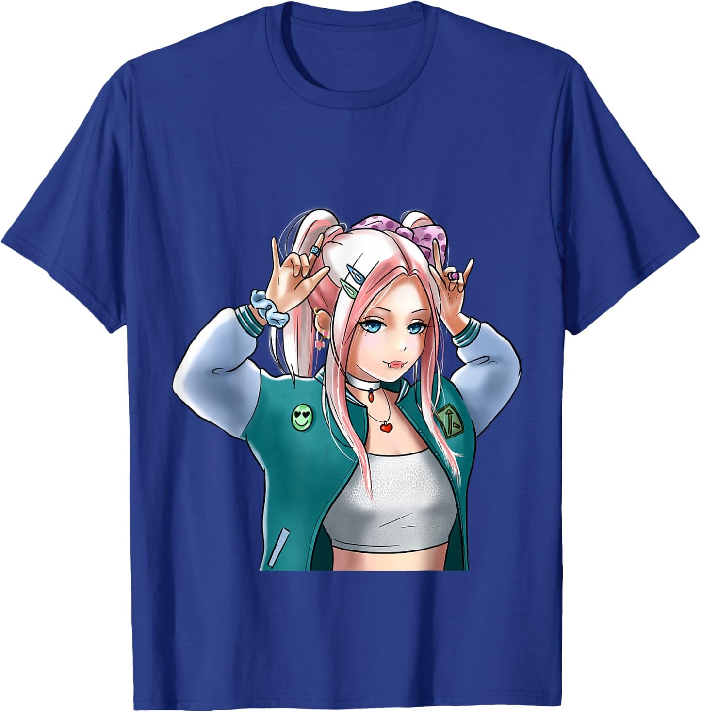 Anime Girl | Otaku Kawaii | Japanese Anime T-Shirt - T-Shirt | Royal
