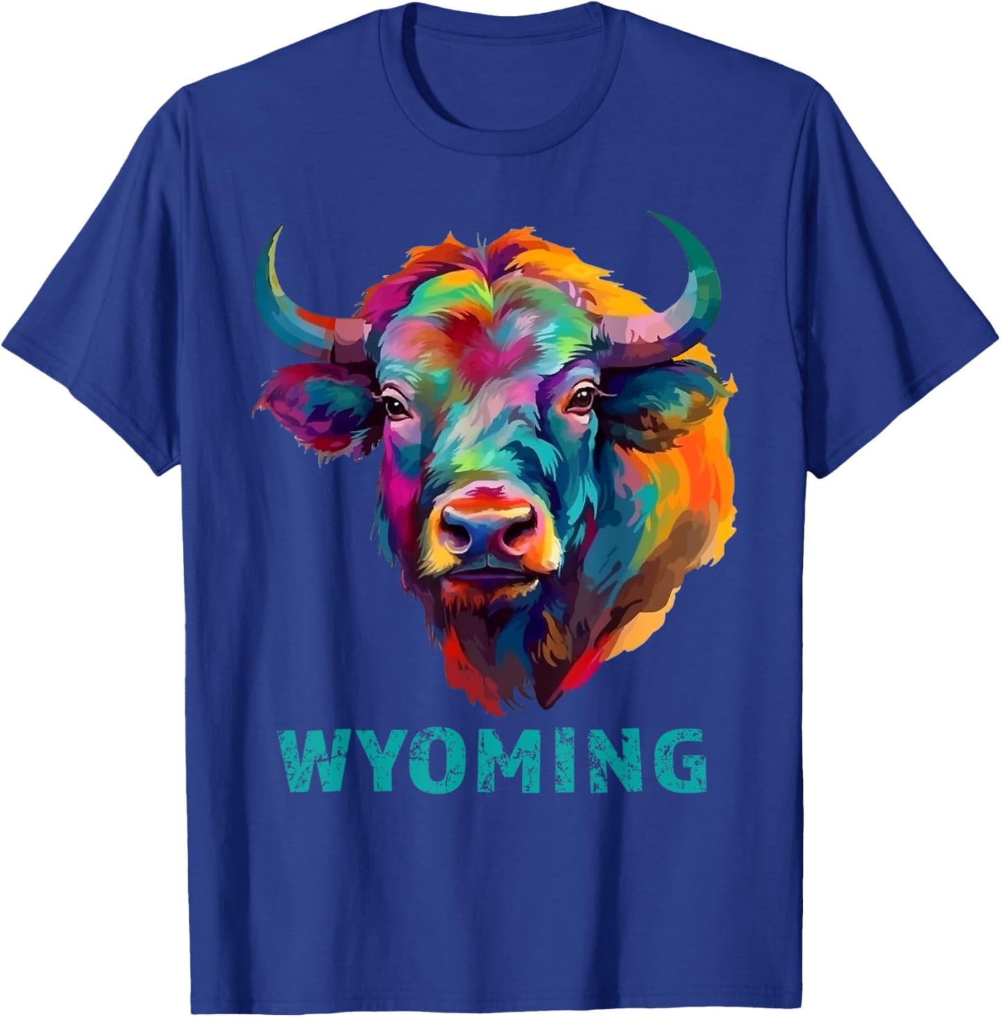 Wyoming American Bison Lover Buffalo Women Souvenir T-Shirt - T-Shirt | Royal