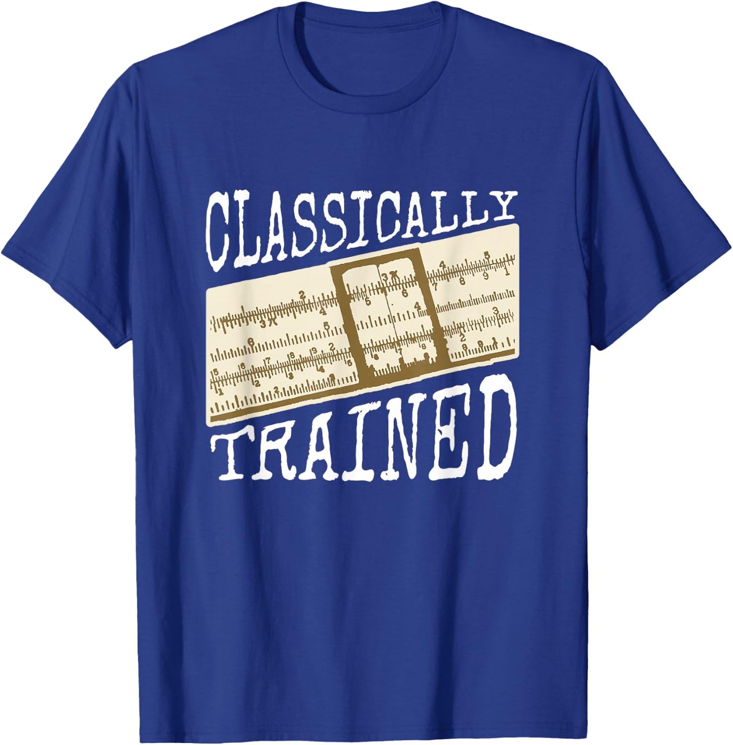 Slide Rule Slipstick Mechanical Calculator 1950s 1960s T-Shirt - T-Shirt | Royal
