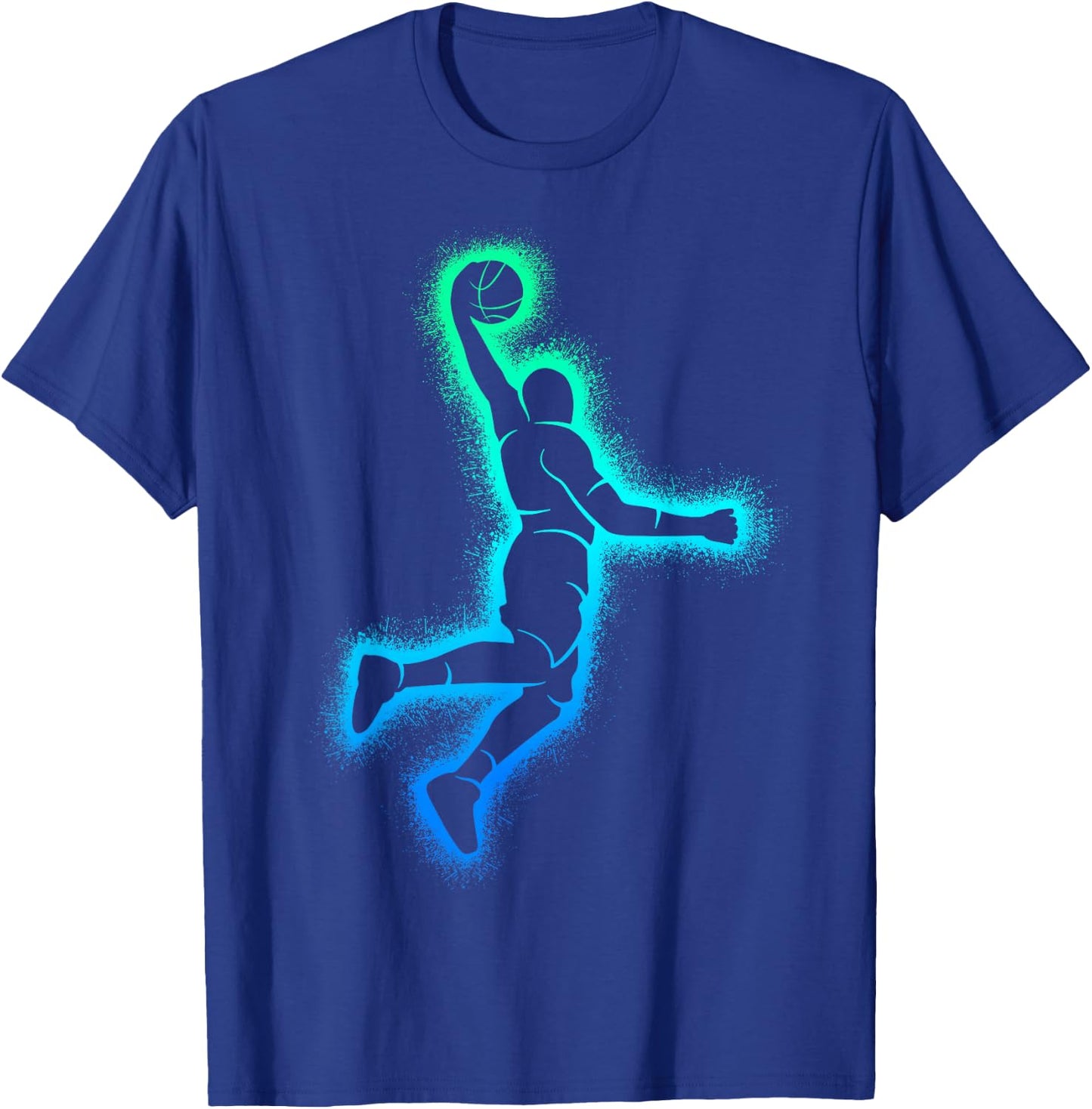 Basketball Player Dunking Men Basketball Boys T-Shirt - T-Shirt | Royal