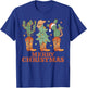 Cowboy Boots Christmas Tree Lights Western Merry Christmas T-Shirt - T-Shirt | Royal