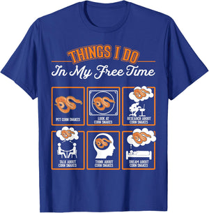 Corn Snake Things I Do In My Free Time T-Shirt - T-Shirt | Royal