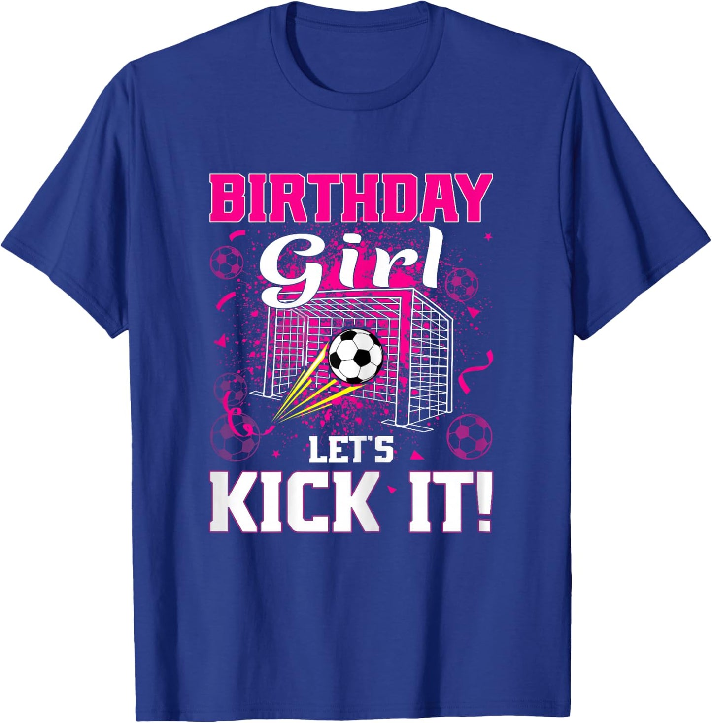 Soccer Player Girl Soccer Birthday Girl T-Shirt - T-Shirt | Royal
