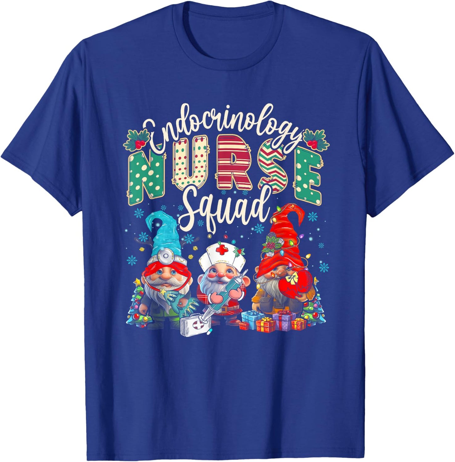 Endocrinology Nurse Squad Christmas Gnomes Endocrine Nurse T-Shirt - T-Shirt | Royal