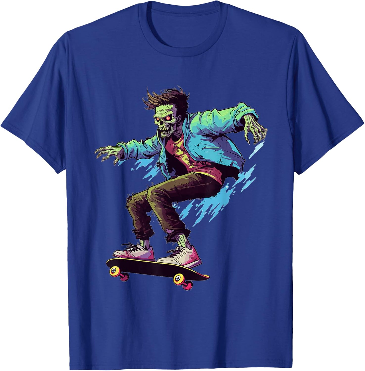 Zombie - Skateboard Skateboarder Skateboarding Skater T-Shirt - T-Shirt | Royal