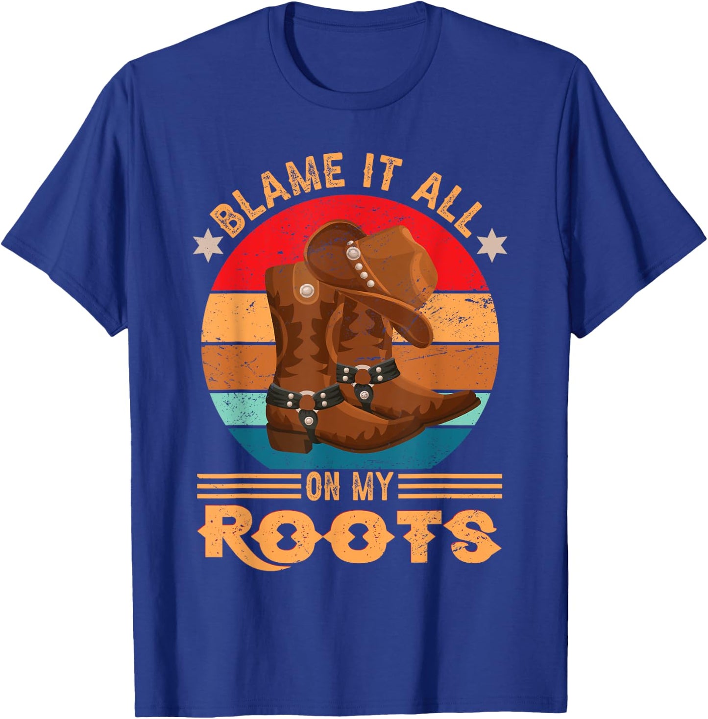 Funny Country Music Graphic Women Men Cowgirl Boots Western T-Shirt - T-Shirt | Royal