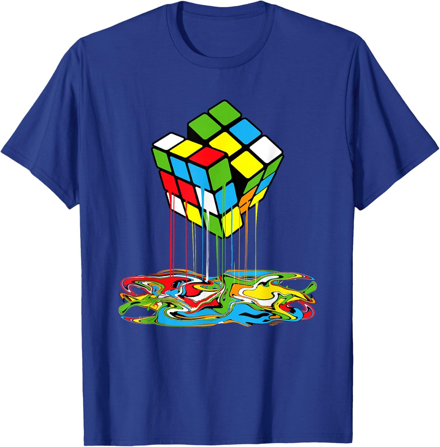 Melting Cube Math Speedcubing Lovers Boys T-Shirt - T-Shirt | Royal
