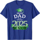 A Proud 2025 Senior Dad I Elegant Green Celebration Decor T-Shirt - T-Shirt | Royal