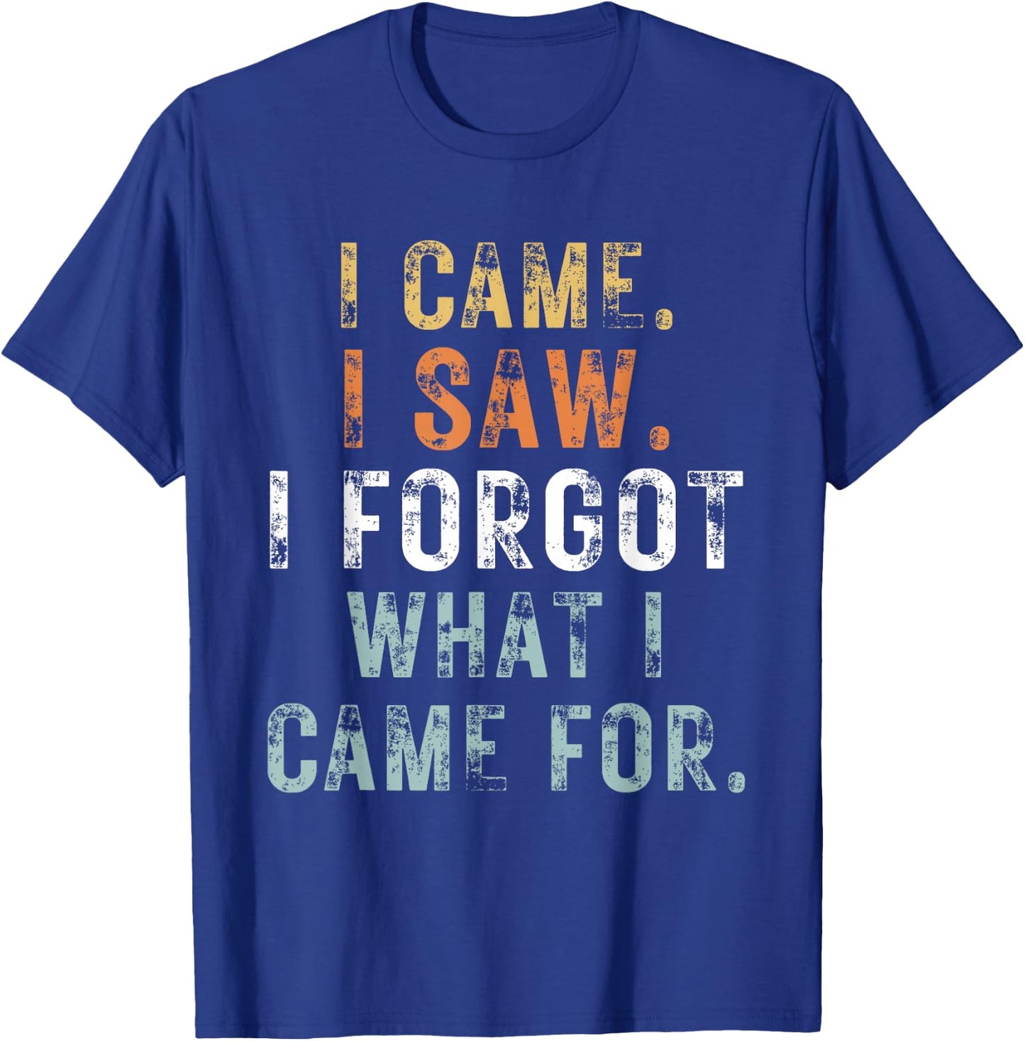 I Came I Saw I Forgot what i came for Funny Graphic Design T-Shirt - T-Shirt | Royal