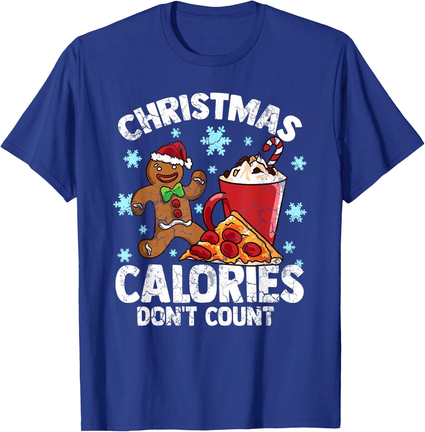 Christmas Calories Don't Count Diet Workout Gym Exercise T-Shirt - T-Shirt | Royal