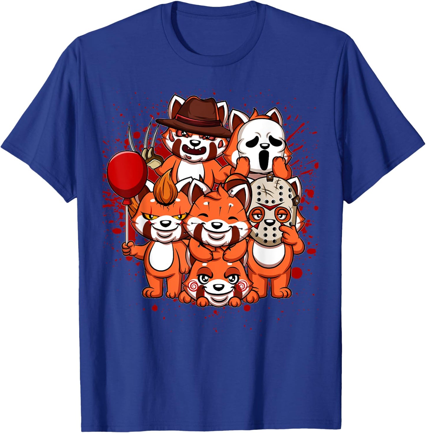 My Little Horror Crew - Halloween Red Pandas T-Shirt - T-Shirt | Royal