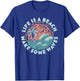Life is a beach Make Some Waves - Palm Trees Beach Retro Men Women T-Shirt - T-Shirt | Royal