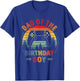 Dad of the Birthday Boy Vintage Matching Gamer Birthday T-Shirt - T-Shirt | Royal
