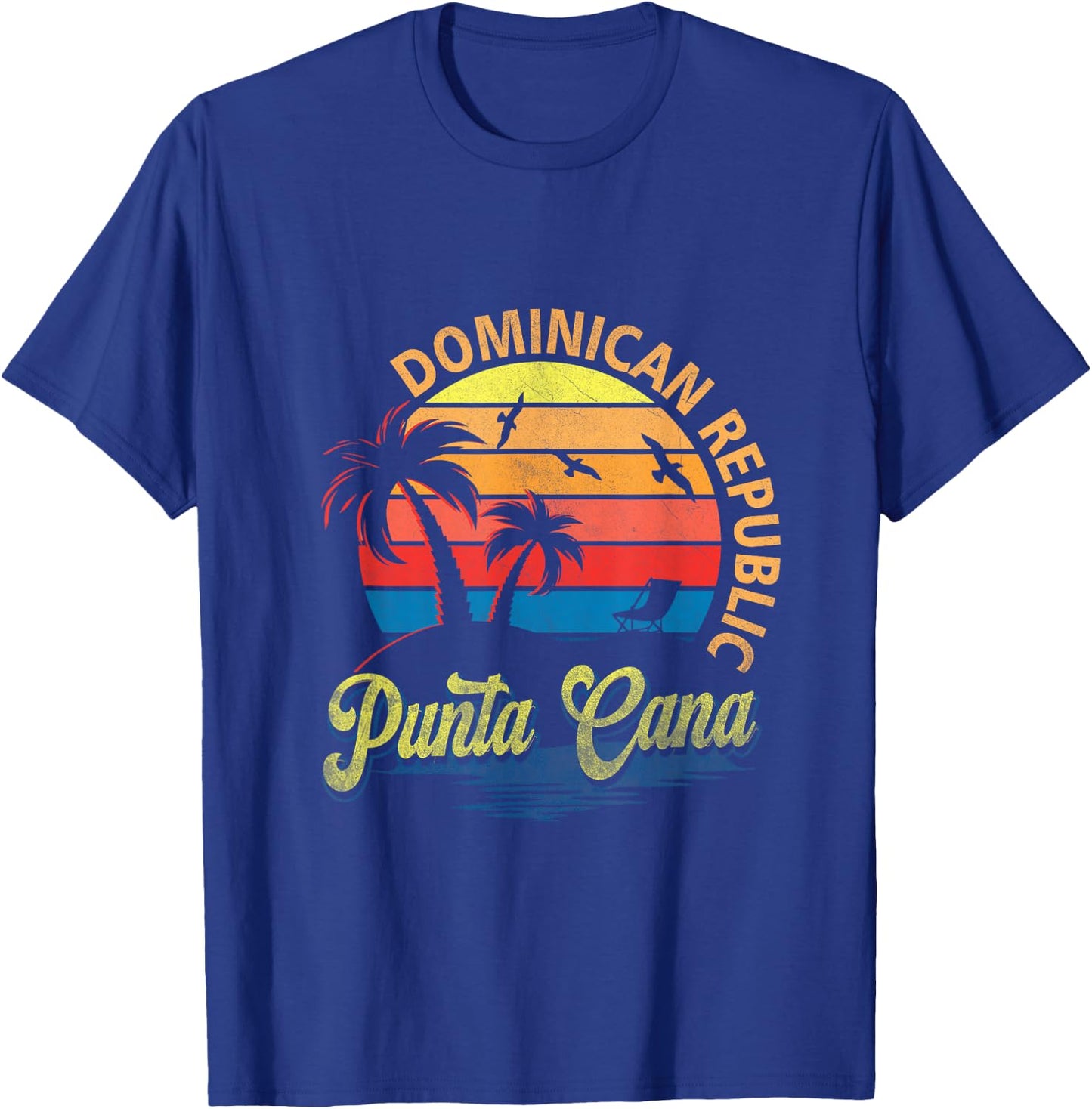 Sunset Punta Cana Beach Souvenir Dominican Republic Retro T-Shirt - T-Shirt | Royal