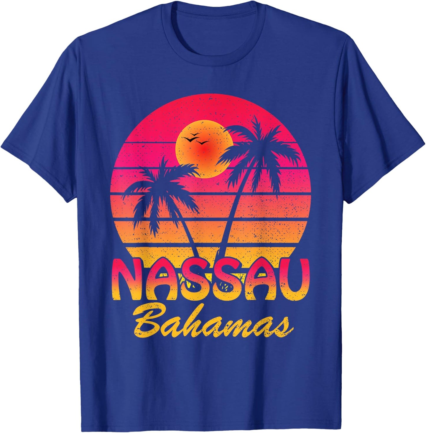 Nassau Bahamas Beach Retro Summer Vibes Family Vacation T-Shirt - T-Shirt | Royal