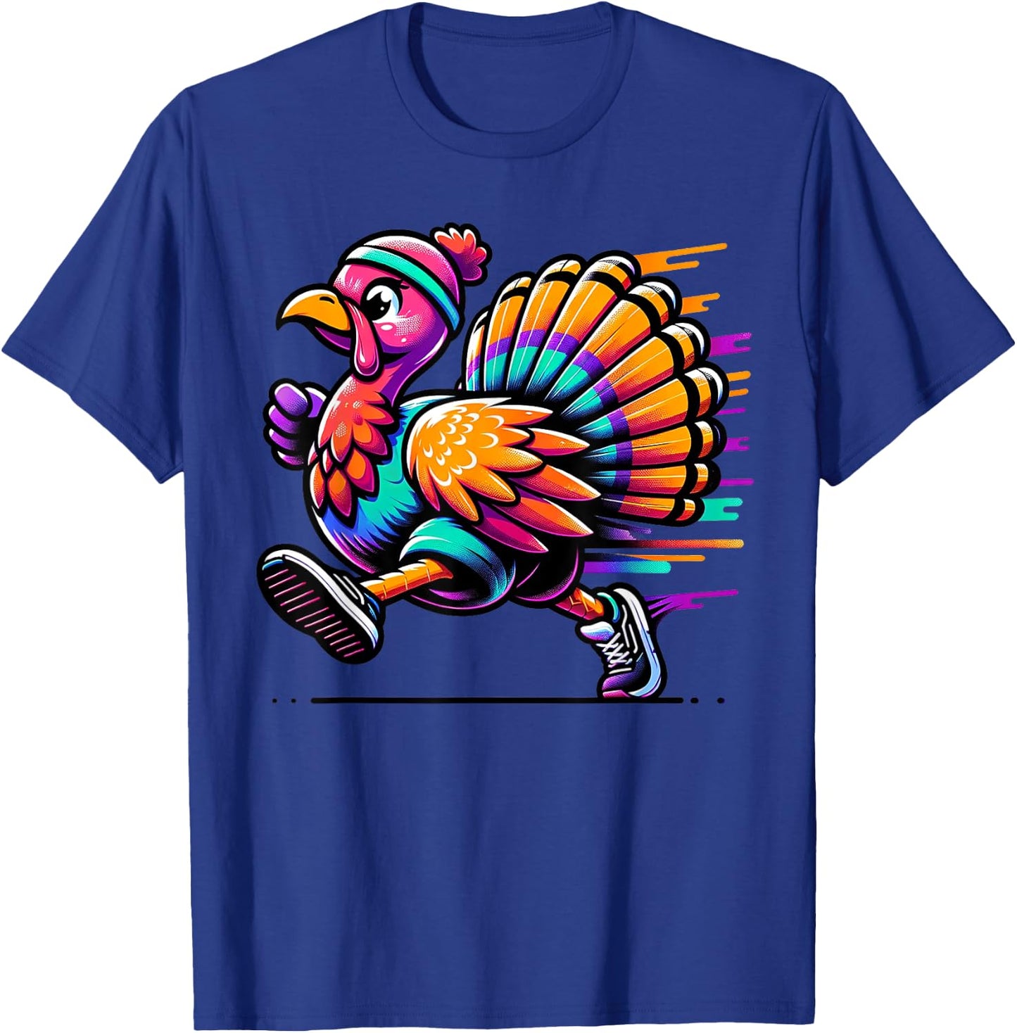 Thanksgiving Turkey Costume Turkey Trot Running 5K 10K T-Shirt - T-Shirt | Royal
