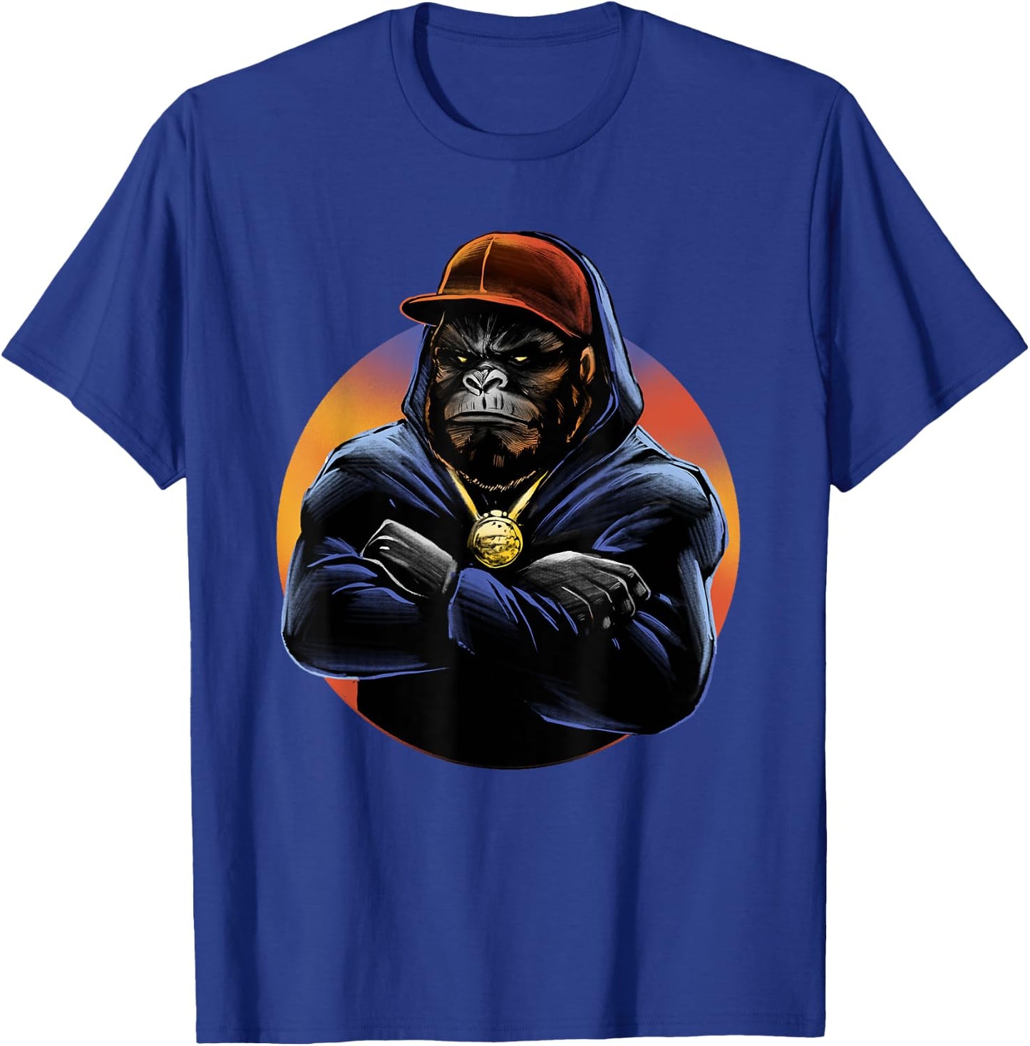 Hip Hop Orangutan street life Monkey Graphic T-Shirt - T-Shirt | Royal