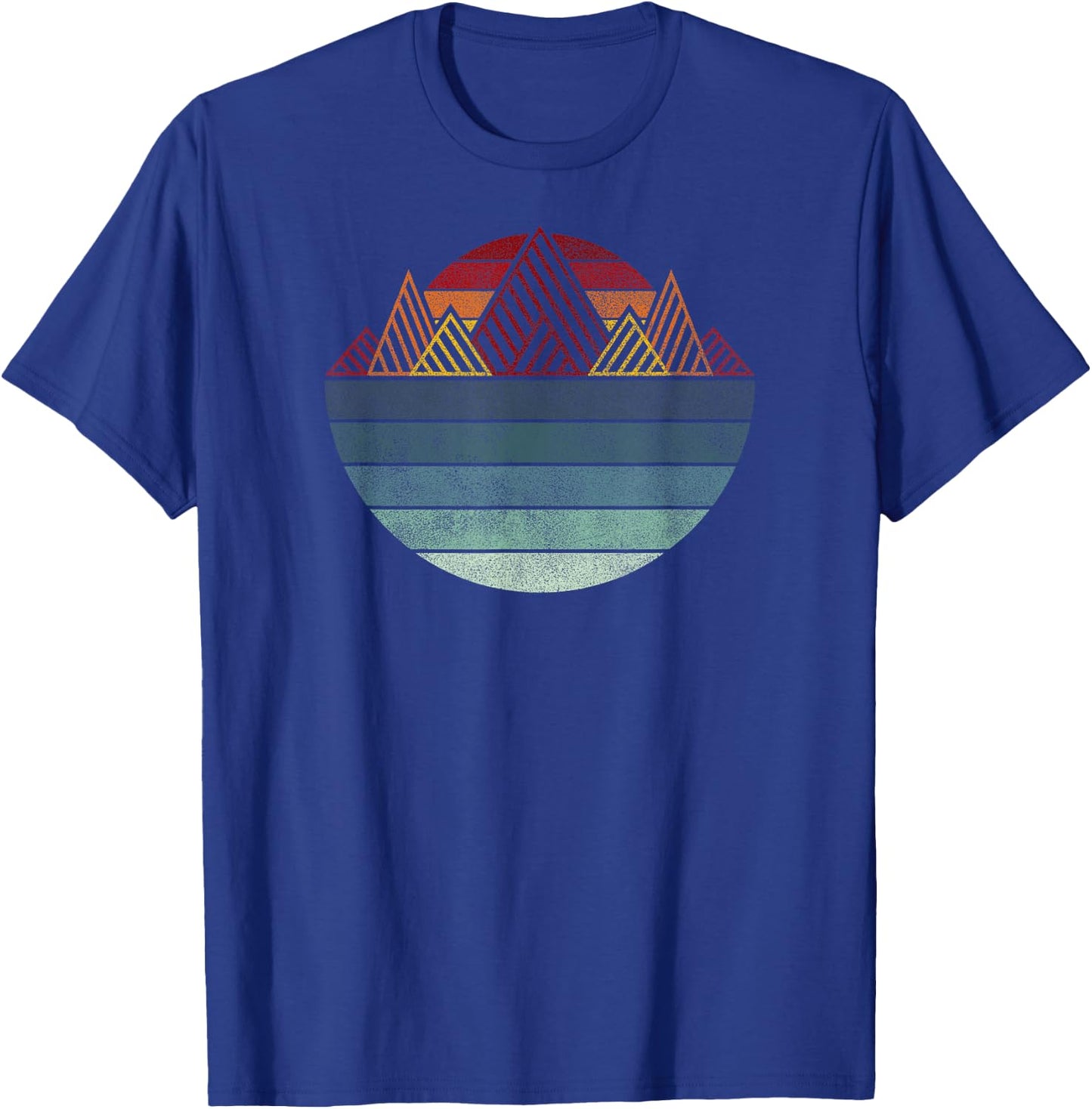 Retro Mountain Outdoors - Hiking, Camping, Rock Climbing T-Shirt - T-Shirt | Royal