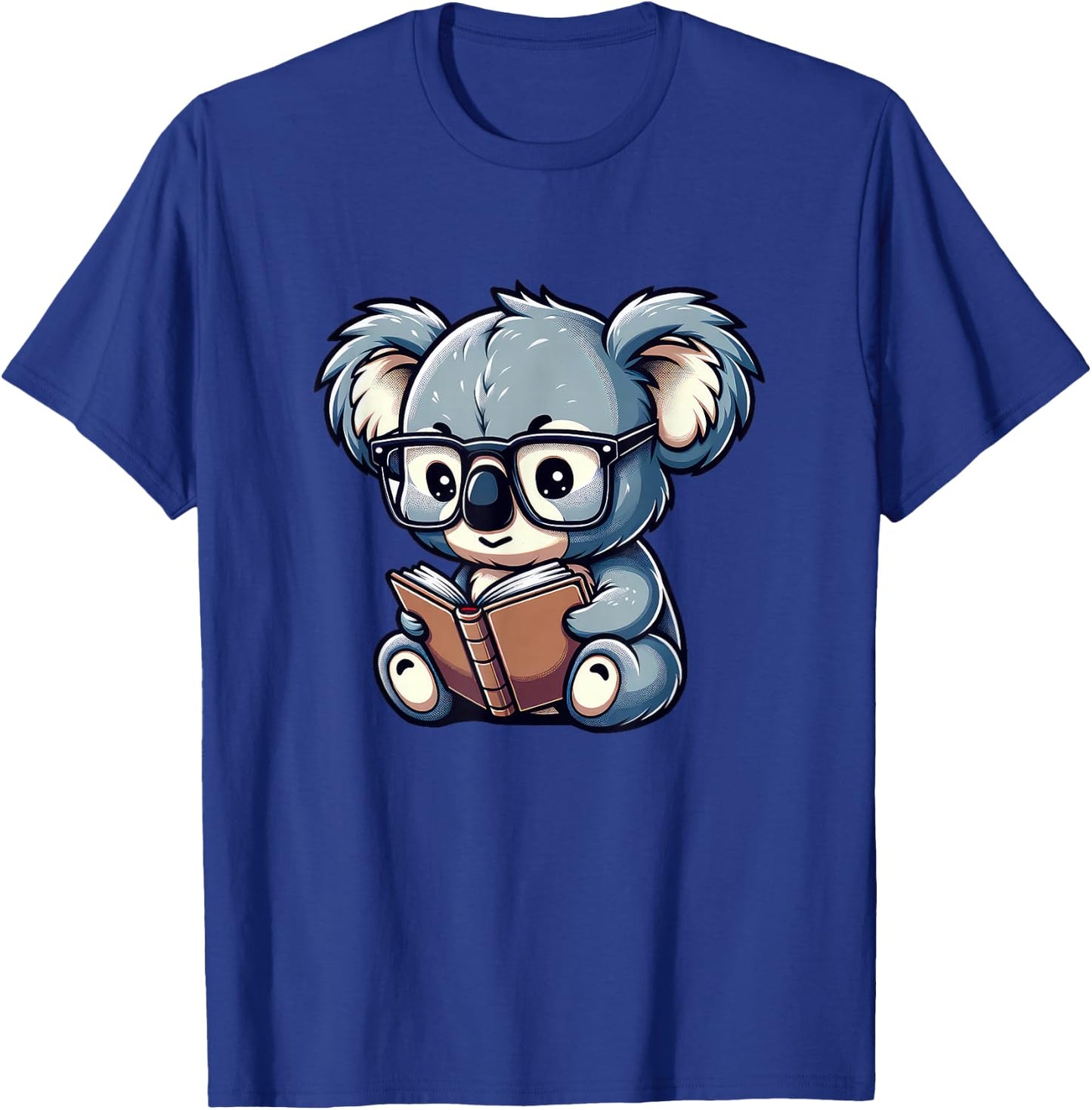 Koala Kawaii Bookworm Librarian T-Shirt - T-Shirt | Royal