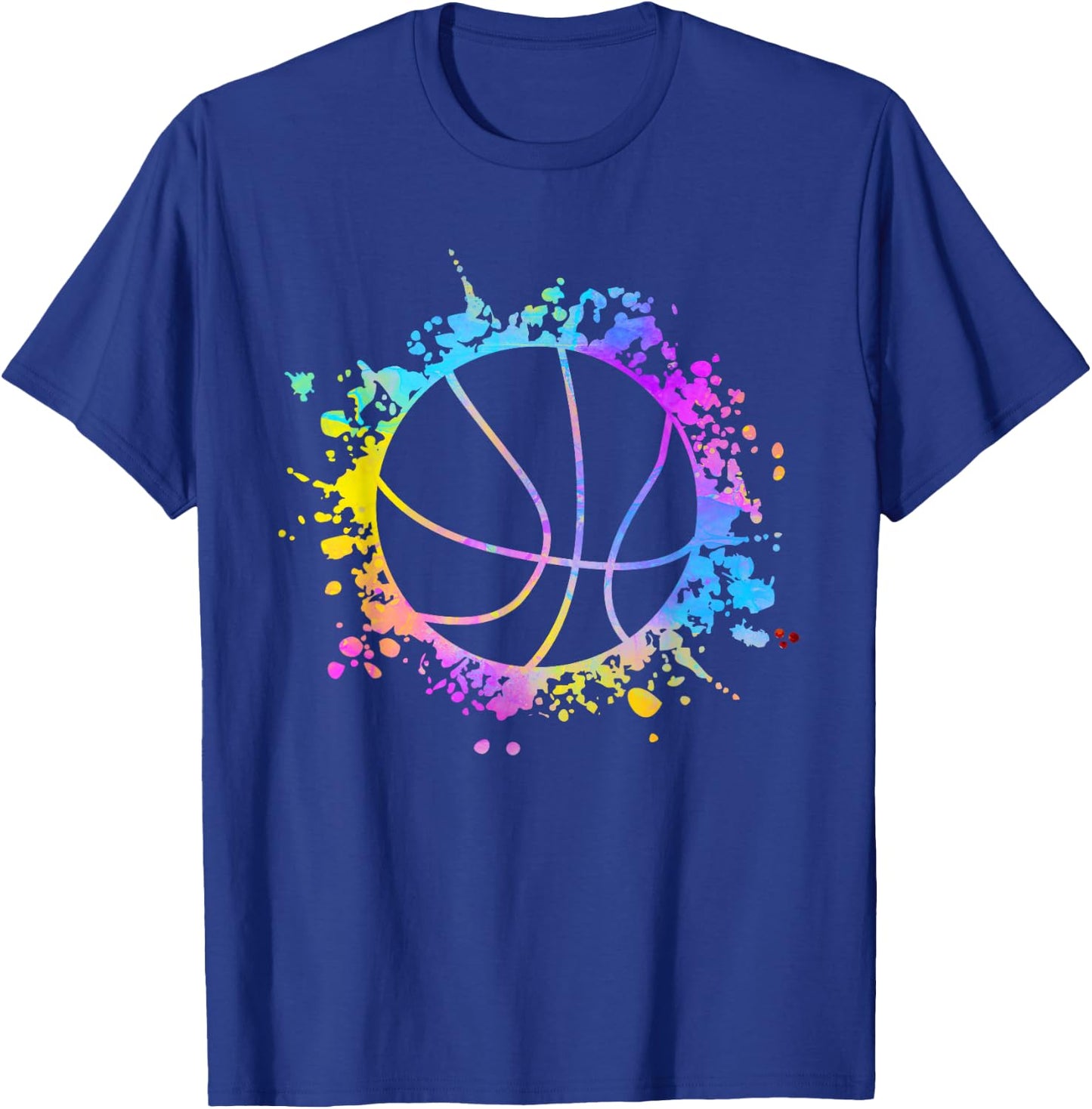 Basketball Colourful Splatters TeensBasket Ball Coaches T-Shirt - T-Shirt | Royal