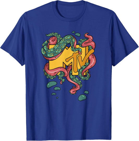 MTV Music Television Tentacle Logo T-Shirt - T-Shirt | Royal