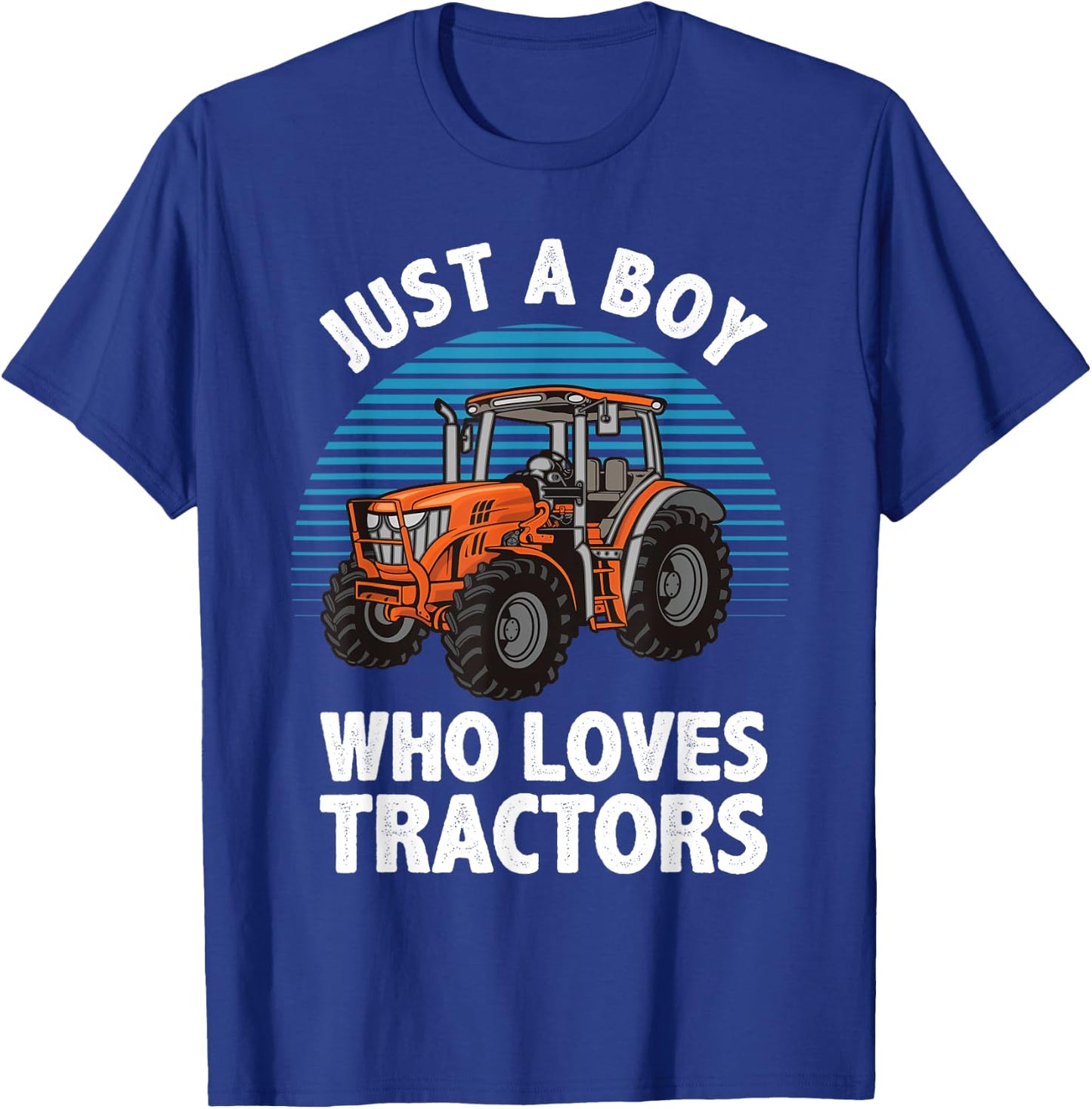 Cool Tractor For Boys Kids Toddler Farmtruck Farmer Driver T-Shirt - T-Shirt | Royal