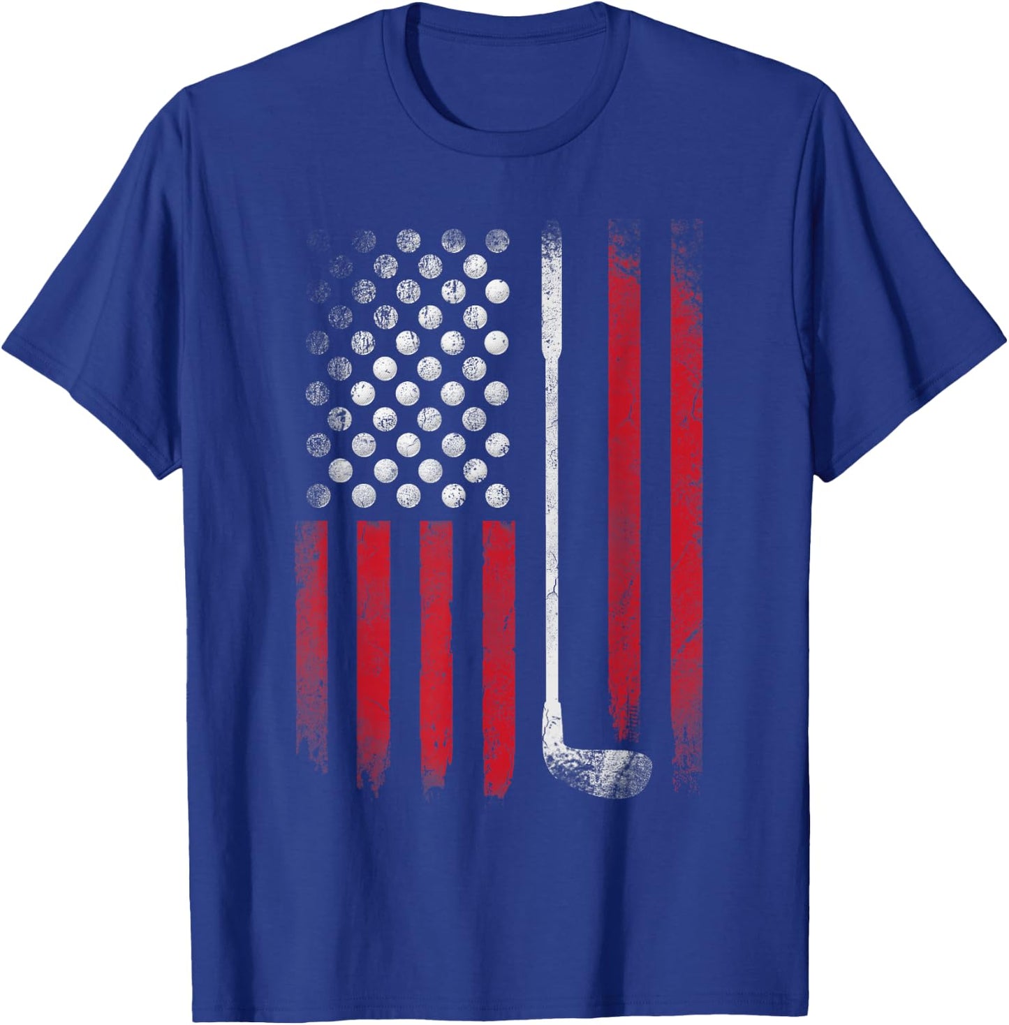 Funny American Flag Golf for Golfer T-Shirt - T-Shirt | Royal