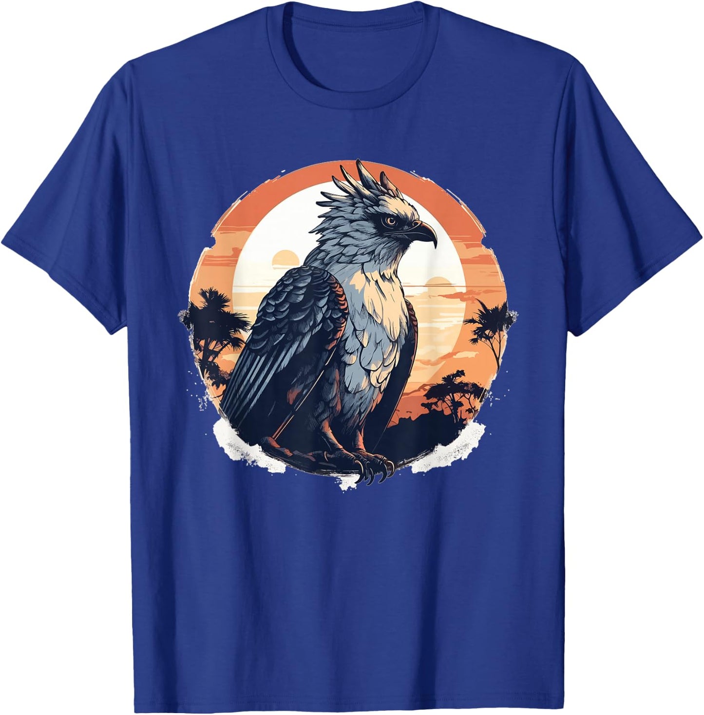 Harpy Eagle - VINTAGE Illustration Graphic T-Shirt - T-Shirt | Royal