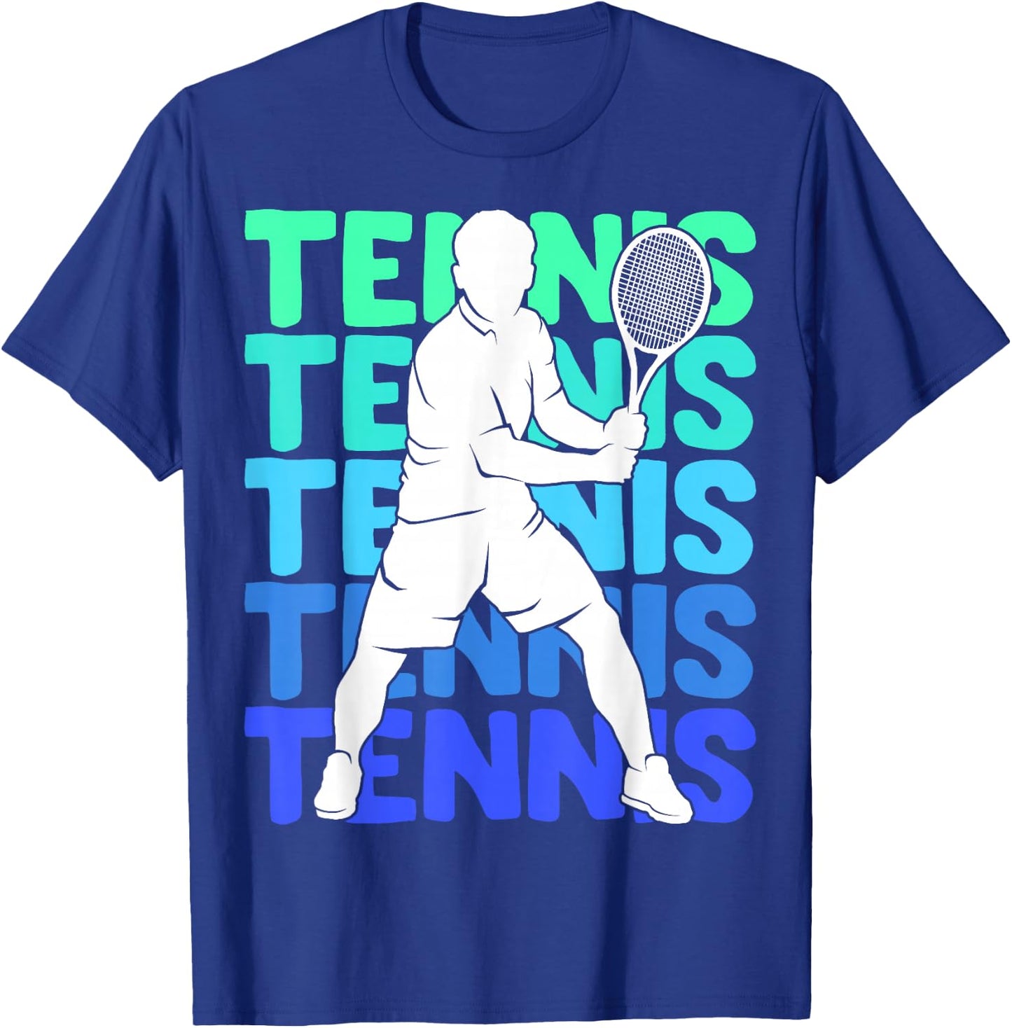 Men's Tennis Apparel & Gift Boys Youth Kids Tennis Black Short Sleeve Size S T-Shirt - T-Shirt | Royal