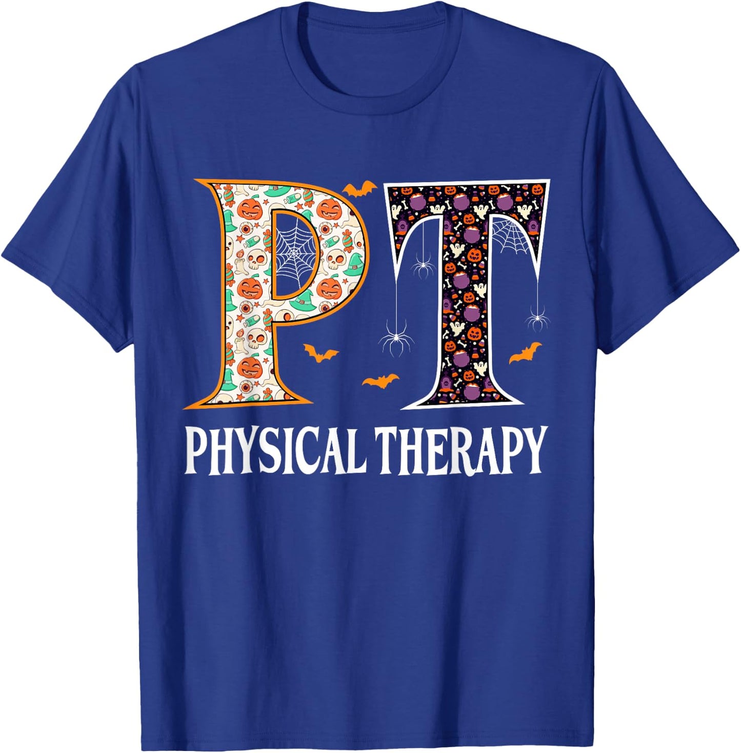 PT Physical Therapy Halloween Physical Therapist Halloween T-Shirt - T-Shirt | Royal