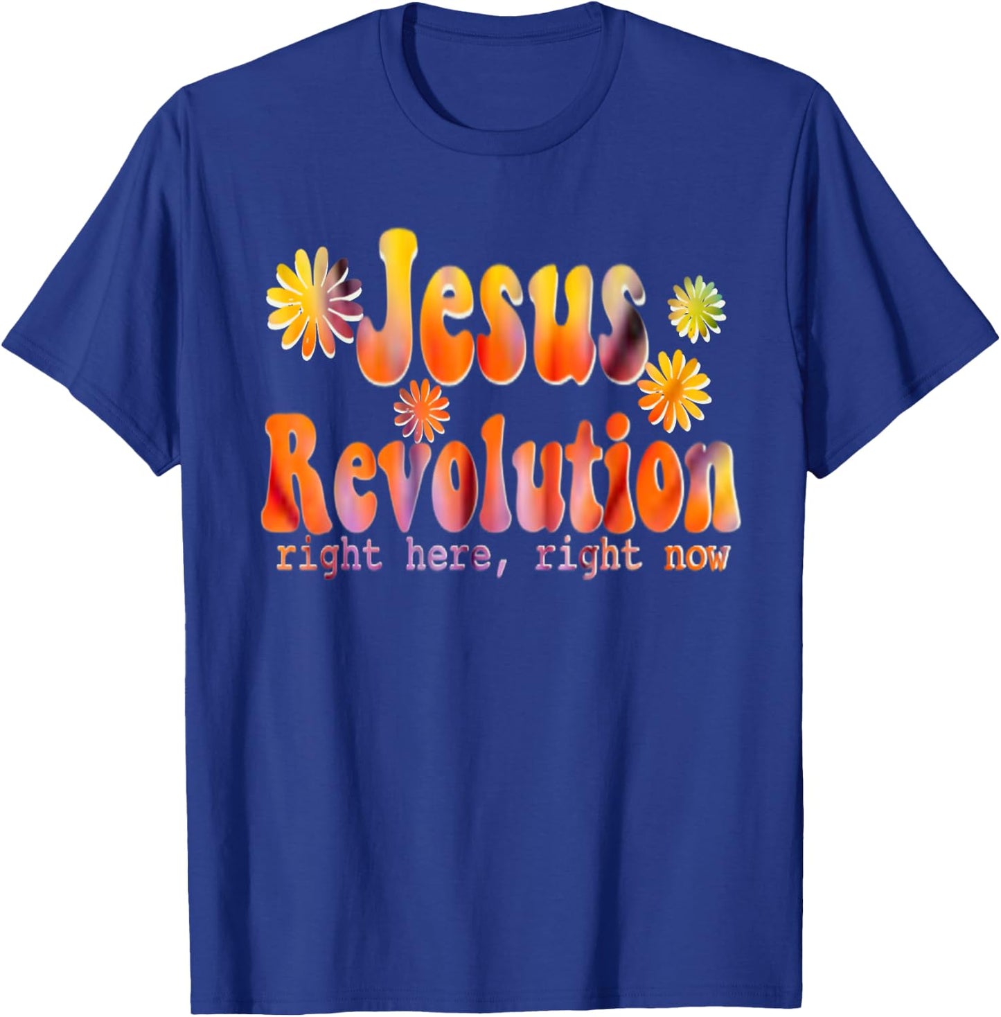 Jesus Freak - Christian Retro Tie Dye Lettering T-Shirt - T-Shirt | Royal
