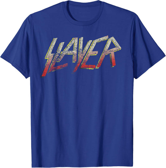Slayer – Distressed Multicolor Logo T-Shirt - T-Shirt | Royal