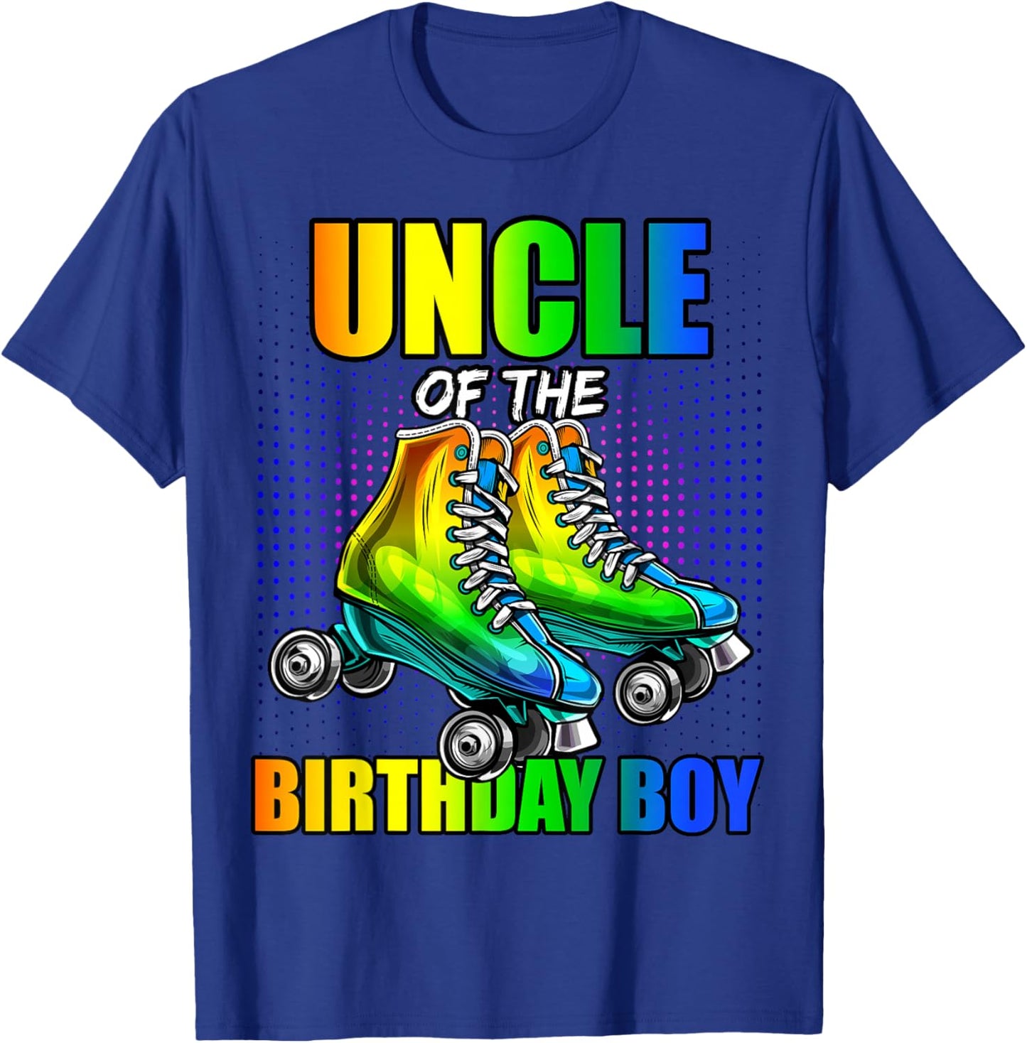 Uncle Birthday Boy Roller Skating Birthday Matching Family T-Shirt - T-Shirt | Royal
