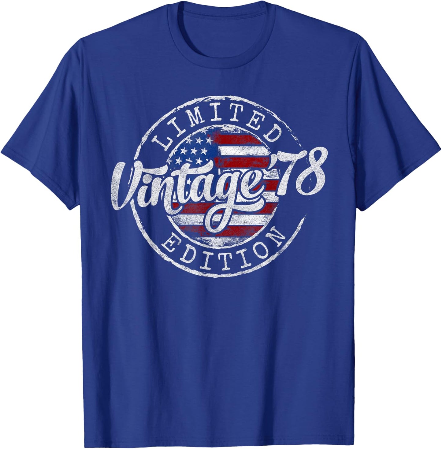 Vintage 1978 47th Birthday Gifts Women 47 Year Old T-Shirt - T-Shirt | Royal
