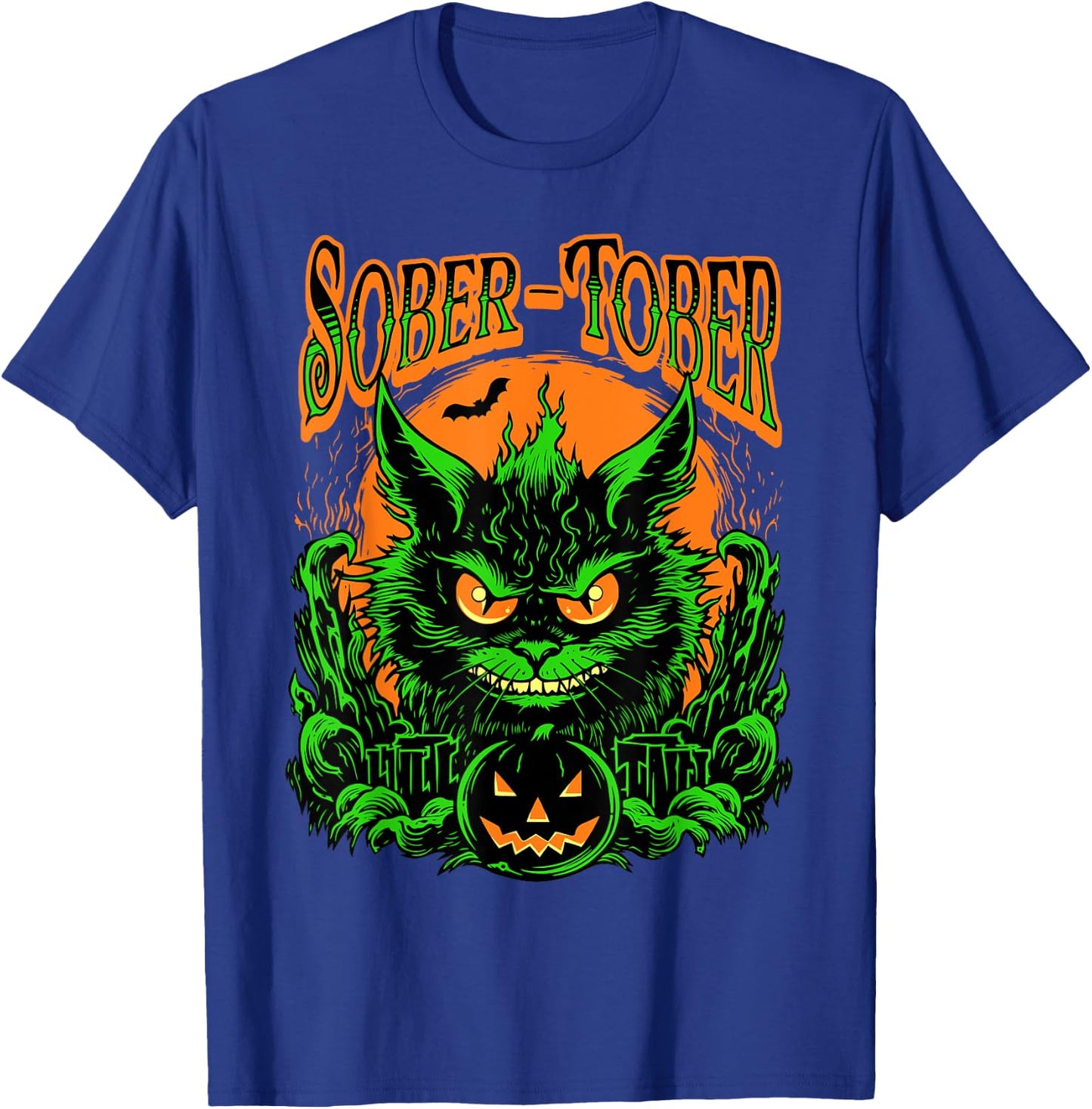 Sober Tober Sobriety Stop Drinking October Sobor Halloween T-Shirt - T-Shirt | Royal